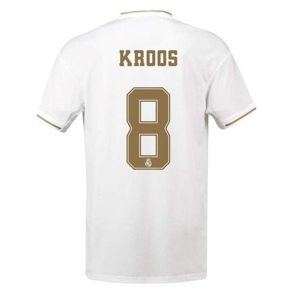 Camiseta Real Madrid NO.8 Kroos 1ª 2019-2020 Blanco